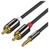 Ugreen Av116 3.5Mm Jack To 2Rca Cable (Cinch) 2M (Black)