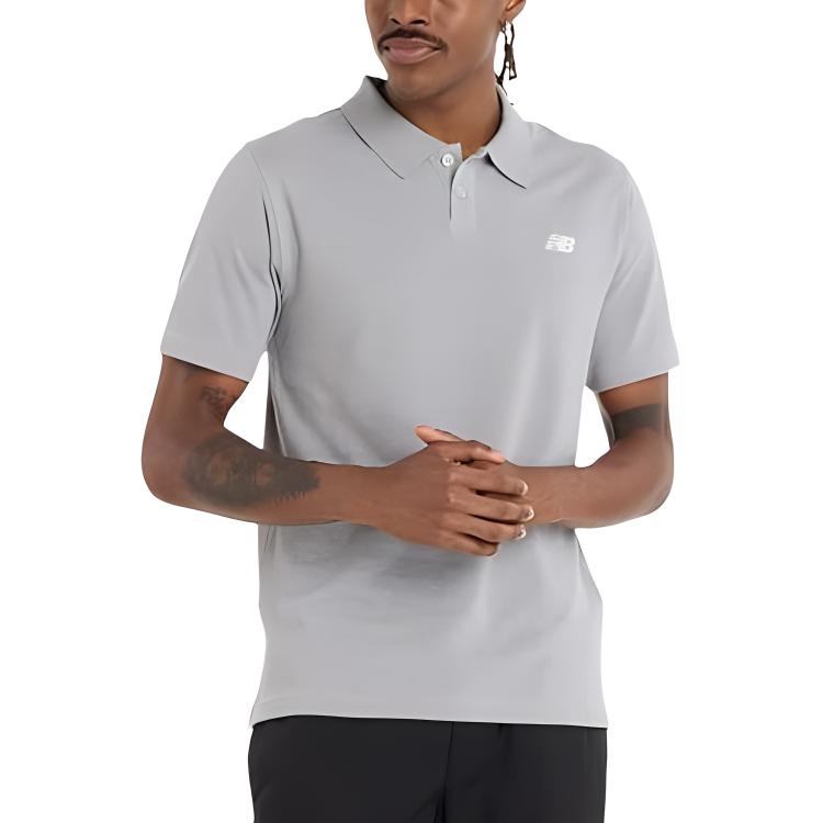 Men's Shirt New Balance SS25 Polo Shirt Men's Gray