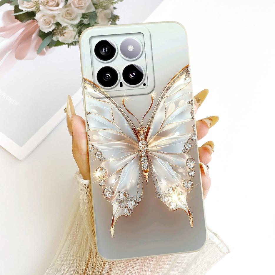 Чехол для Xiaomi Mi 14 Pro Крутой Чехол с Рисунком Совы и Дракона Мягкий Силикон Матовый Чехол для Телефона Для Xiaomi 14 Pro Mi14 5G Задняя Крышка Сумки