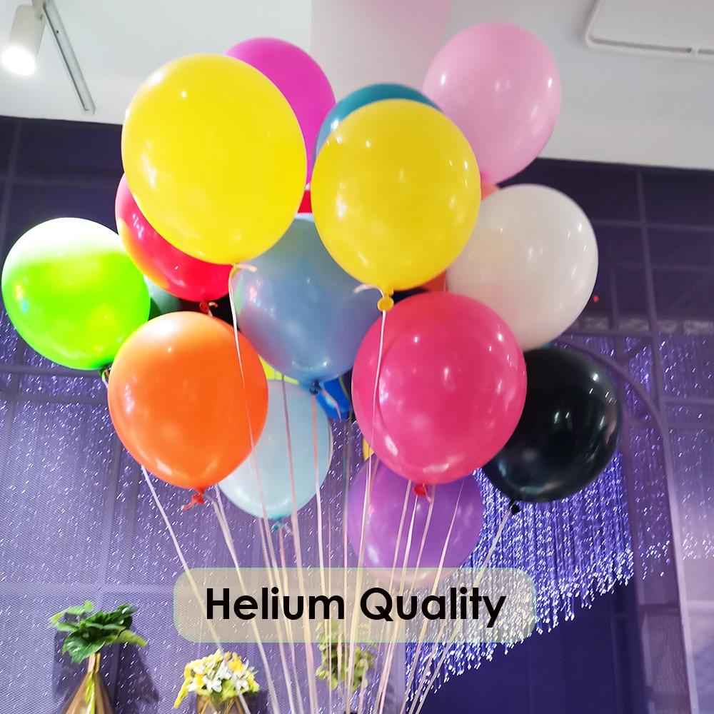 100 Piece Bag 10inch Professional Ballon Happy Birthday Round Matte Assorted Colors Rainbow Latex Balloon Pack of 100