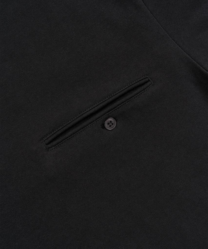 КОФЕ [S-XXL] Узкая укороченная футболка на пуговицах с коротким рукавом (черный)