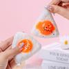 **Сквиши-игрушка «Желток яйца» - Безопасный для пищевых продуктов силиконовый мячик-антистресс, Кавайная рисовая лепешка, Поп-фиджет, Сенсорная игрушка для снятия тревоги и улучшения концентрации**
