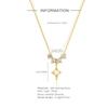 Necklace, Fashion Trend S925 Sterling Silver Mobile Zircon Tetragonal Star Pearl Necklace Temperament Autumn And Winter Collarbone Chain
