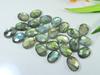 25Pcs 10X14MM Natural Labradorite Both Side Checker Cut Oval Loose Gemstone LM-1237