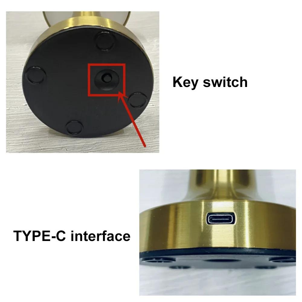 Перезаряжаемая Ретро Настольная Лампа Металлическая Сенсорная Декор для Бара Кофейного Столика Ресторана Украшение Свет Настольные Светодиодные Ночники для Спальни