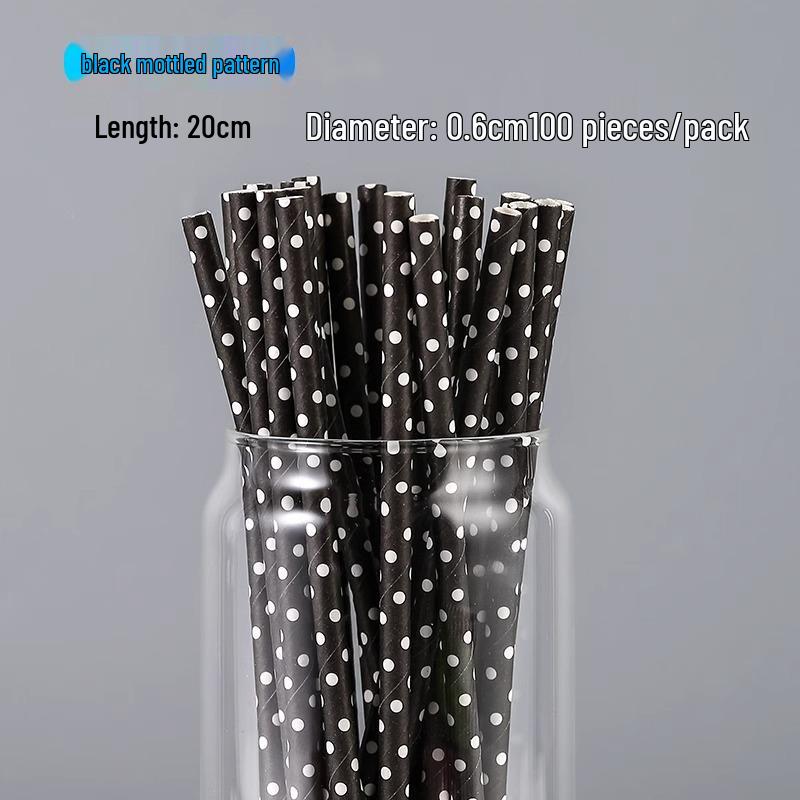 100 Eco-Friendly Colored Paper Straws: Disposable, Creative Party Straws for Juice & Cocktails