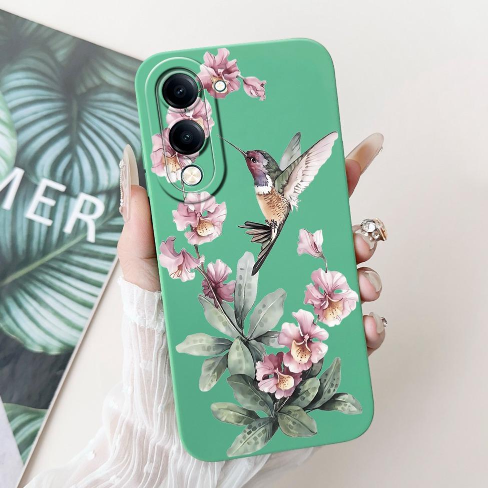 For Vivo Y04 Case V2430 Silicone Cute Cat Fashion Butterfly Flowers Love Painted Back Cover For Vivo Y04 4G Phone Case Bumper