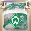 SV Werder Bremen Pattern Bedding Quilt Set Quilt Cover Pillowcase Home Decoration Birthday Gift (1 * duvet cover + 2 * pillowcase, without core)