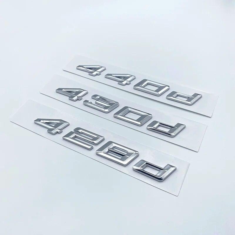 New Numbers Letters 420d 428d 430d 435d 440d ABS Emblem for BMW 4 Series F32 F33 F36 G22 G23 Car Trunk Nameplate Logo Sticker