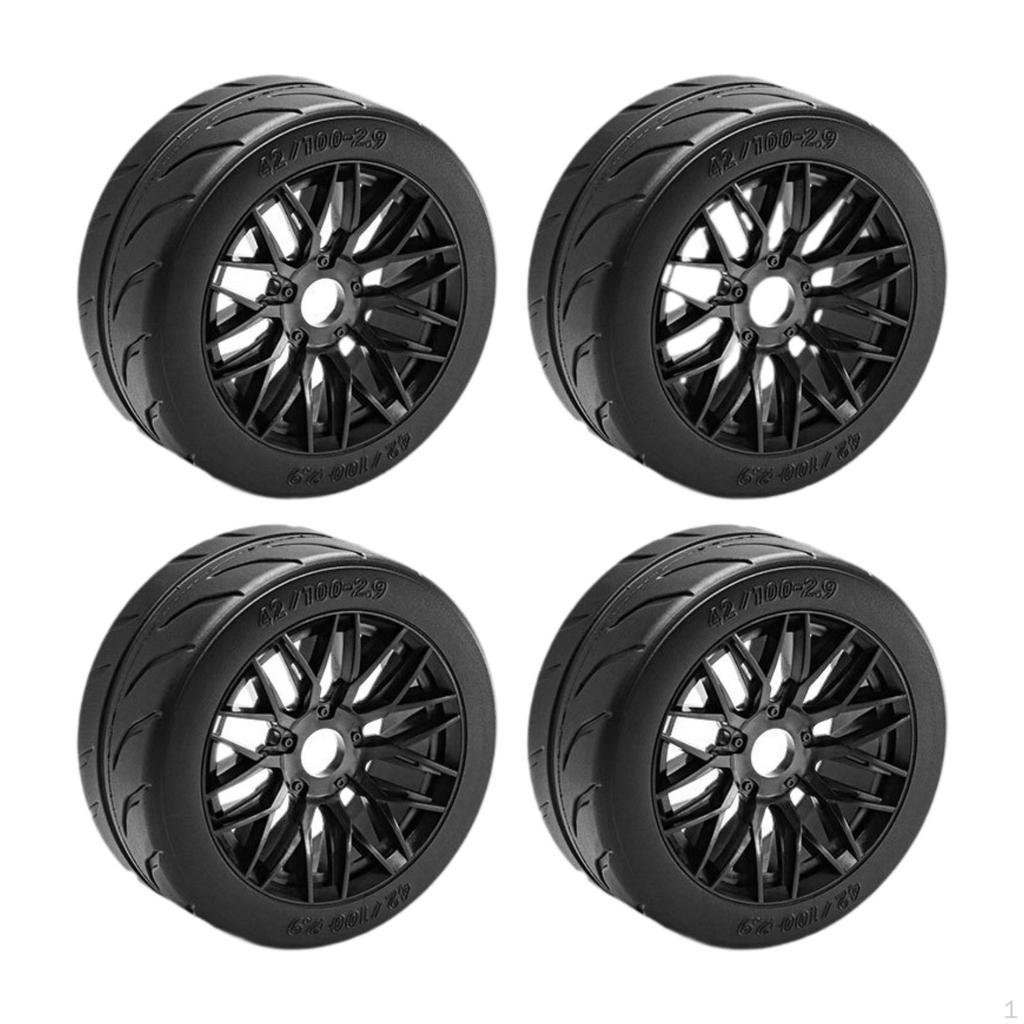 4 Pieces 1:8 RC Tires Wheel DIY Supply High Performance Assembly Accessories Upgrade Part