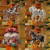Elegant 2D Acrylic Horse Pendant-Versatile Hanging Ornament for Car Mirror,Christmas Tree&Home Decor,Ideal Gift for Animal