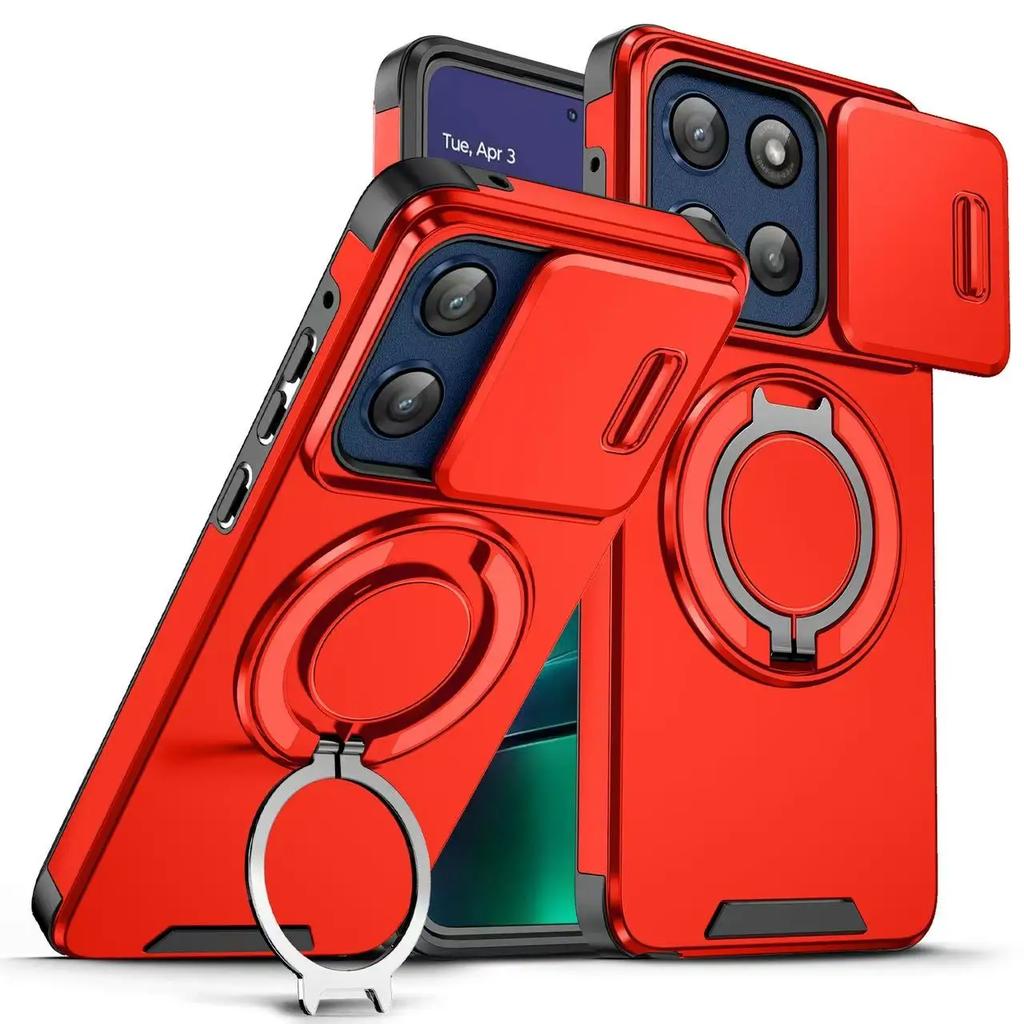 Противоударный магнитный чехол для телефона Motorola moto G 5G G Stylus Power play 5G 2025 Сдвижная защита камеры Кольцо-подставка Защитная крышка