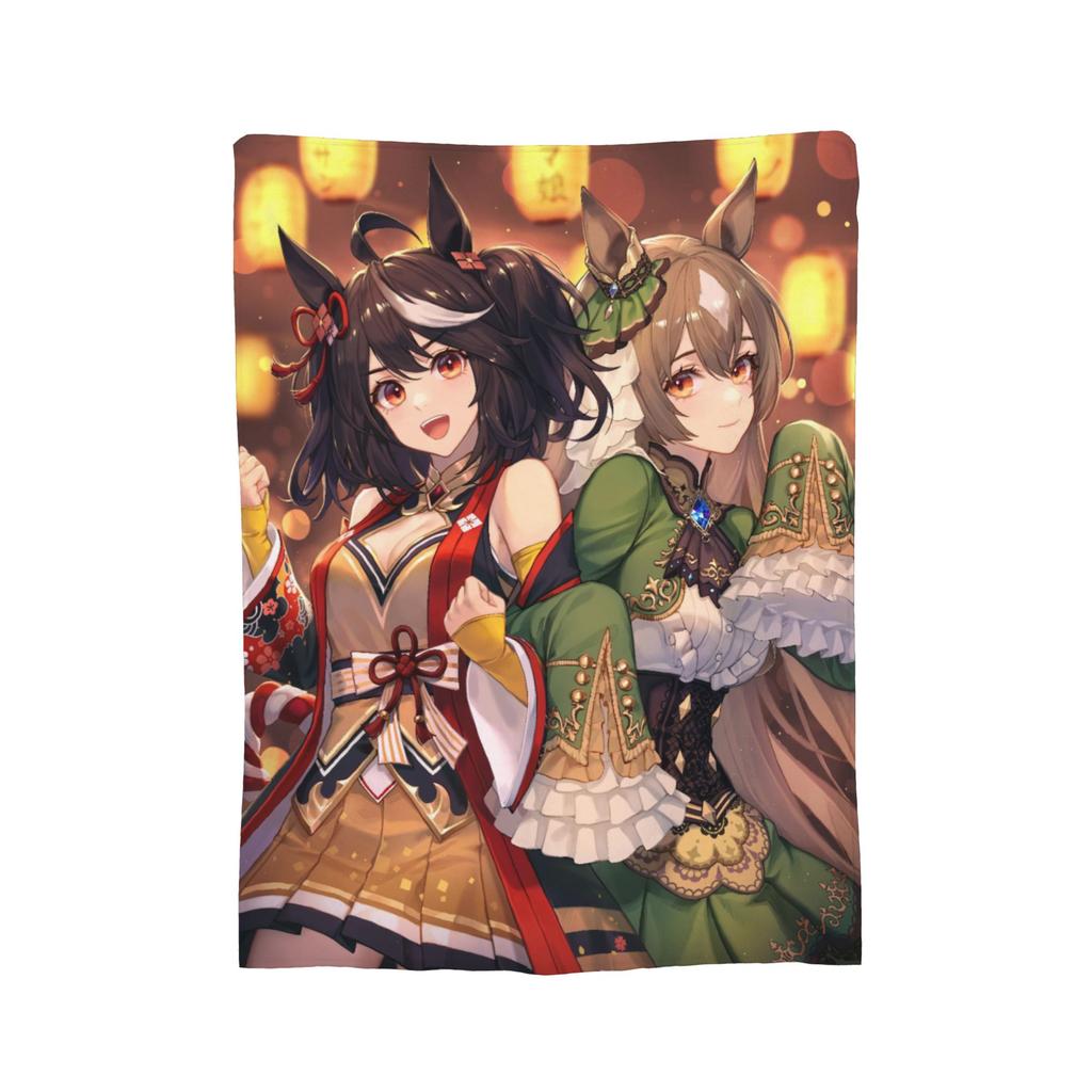 Uma Musume Pretty Derby Blanket Flannel Decoration Multifunction Lightweight Throw Blanket for Sofa Couch Quilt