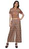 Moomaya Womena    S Crop Top Palazzo Set Printed 2 Piece Outfit Dress Ethnic