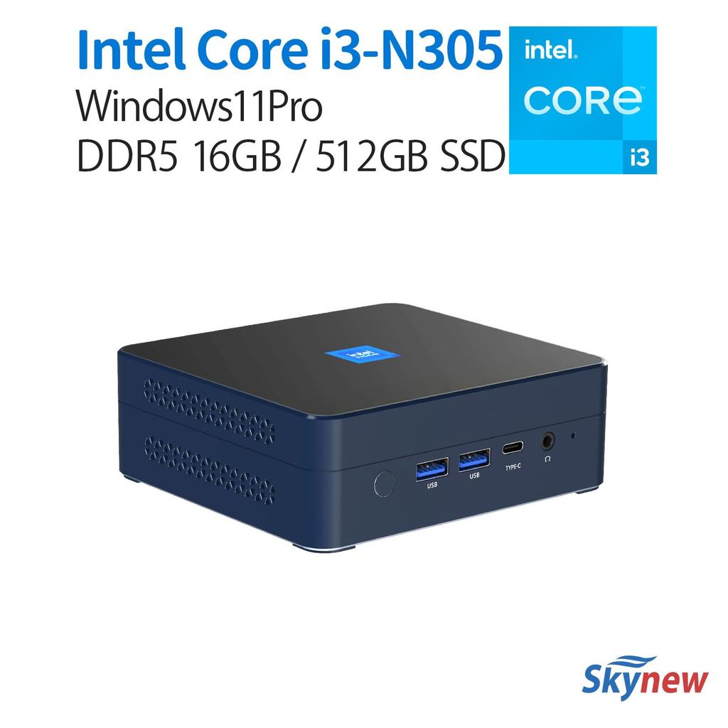 Skynew Mini PC Intel core i3 DDR5 512 ГБ Windows11 Настольный компьютер небольшой размер VESA 4K легкий портативный M9S [16 ГБ / SSD/Wi-Fi-6 / pro] компьютер, компьютер,
