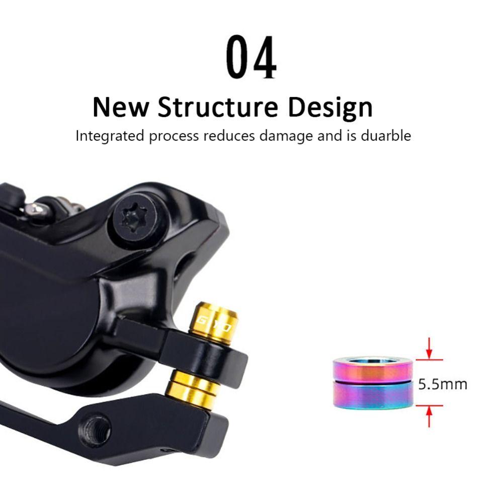 4 шт./компл. PVD-покрытие Проставка суппорта дискового тормоза Разноцветная Проставка монтажного болта MTB Шайба M6