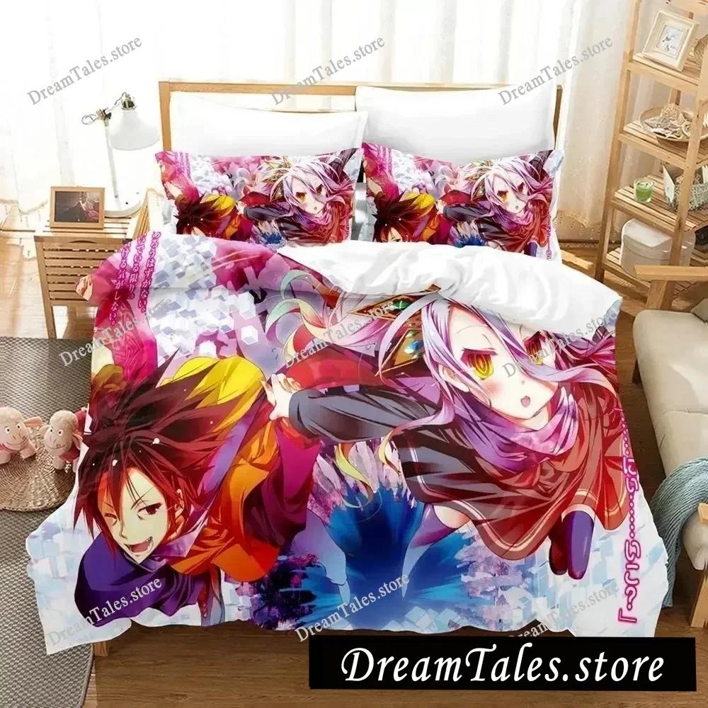 Новый набор постельного белья No Game No Life Сора и Широ Односпальный Двуспальный Полный Queen King Размер Набор для кровати Взрослый Детская Спальня Комплекты с пододеяльником