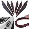 6pcs Universal Front Bumper Lip Decoration Diffuser Splitter Fins Body Spoiler Canards Valence Chin Car Tuning Canard Decor