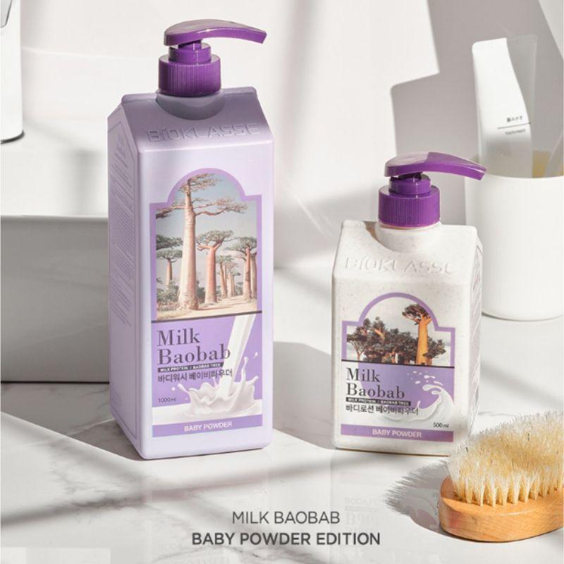 Milk Baobab Гель для душа "Детская присыпка" 1 л – Увлажняющее средство для очищения тела с ароматом детской присыпки