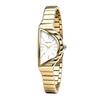 Classic Half Moon Dial Creative Quartz Watch for Women with Fashion Advanced Style Alloy Strap Butterfly Clasp Waterproof