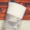 Christmas Stocking 19" Large Xmas Stocking with Plush Faux Fur Cuff for Stairs Fireplace Hanging Holiday Home Decor