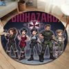 Resident Evil Round Area Rug Carpet Rug For Living Room Bedroom Sofa Playroom Decor Nonslip Floor Mat