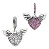 925 Sterling Silver Angel God Of Love Charms Wing Beads Diy For Original Pendant Bracelets Feather Jewelry For Women Gift