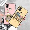 Black Case for Xiaomi Redmi 13C Note 9 iPhone XR 7 8 14 15 11 12 13 X XS Pro Max Samsung A25 S23 S24 FE Ultra Plus Cute Owl