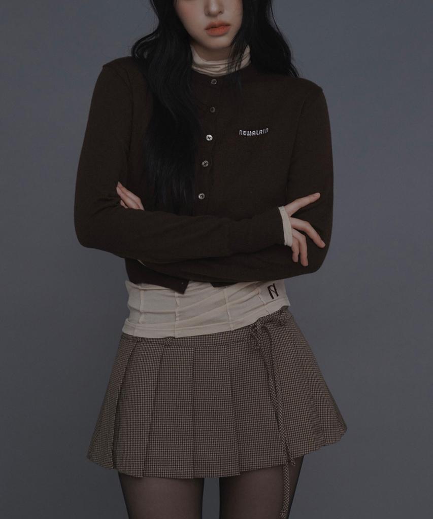 New Arin Highteen Belt Ribbon Pleats Skirt(3Colors)