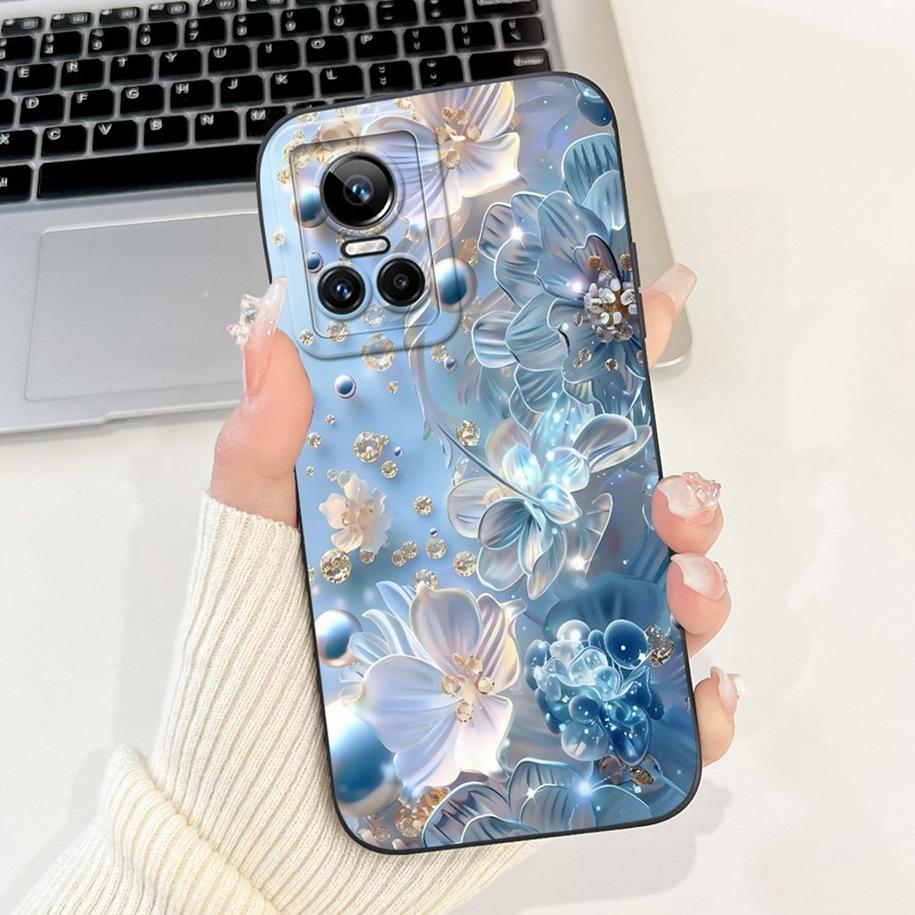 Чехол для Realme GT Neo 3 5G Новый Модный Цветочный Ударопрочный Силиконовый Мягкий ТПУ Матовый Чехол Для Realme GT Neo3 80W GTNeo3 Сумки для Телефона