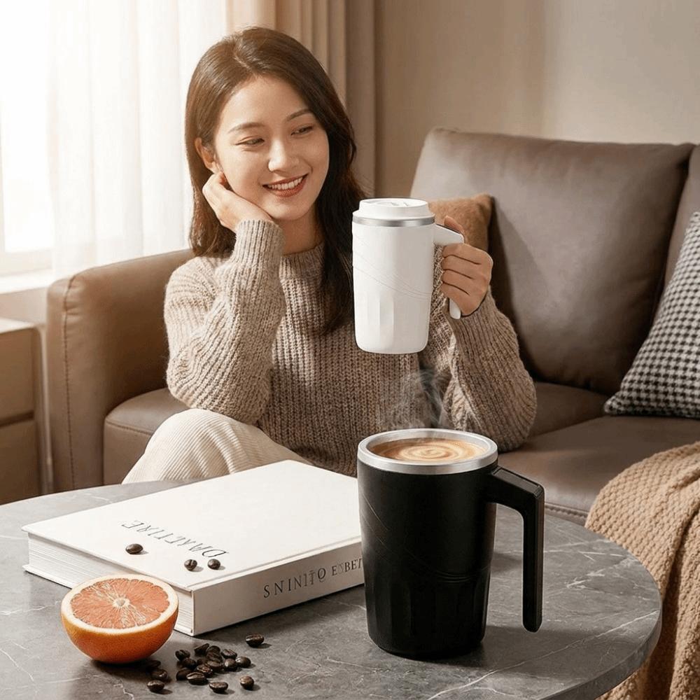 Large Capacity Stirring Mug 400ML Mixing Cup Temperature Display Smart Thermal Cup Home