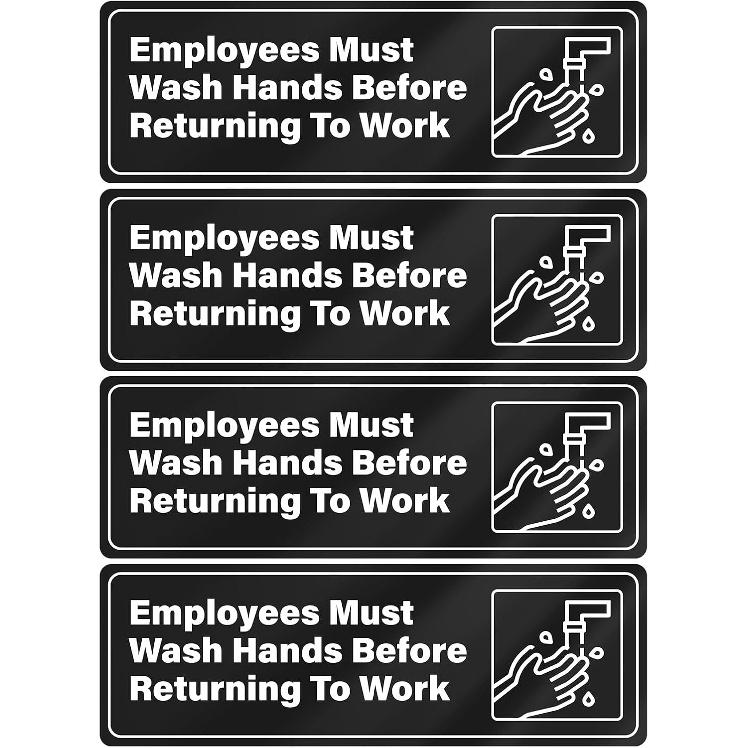 Private Sign Acrylic 9 x 3 Inches Self-Adhesive Waterproof Plastic Door Wall Sign for Business Office 4 Pack