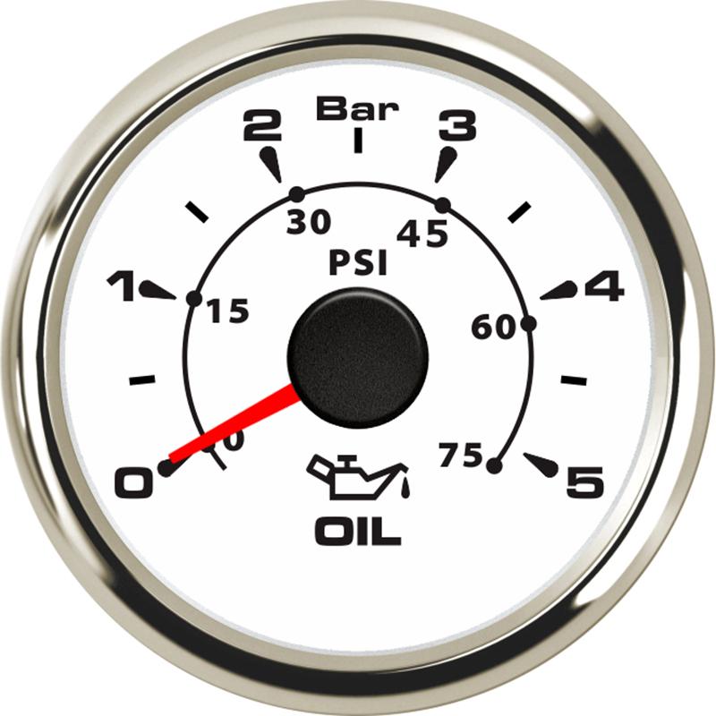 52mm Oil Pressure Gauge 0~10 Bar 0~5Bar Waterproof Car Fuel Pressure Meter 8 Colors Backlight Auto Truck Boat Yacht customized
