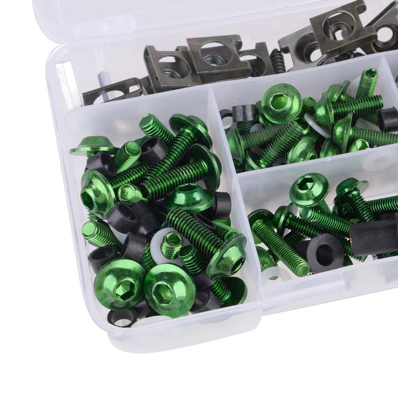 Fairing Bolts Kit Fit for Kawasaki Ninja EX 250 250R 300 400 500 500R 1986-2017 2018 2019 Black/ Red/Blue/Gold/Silver/Green