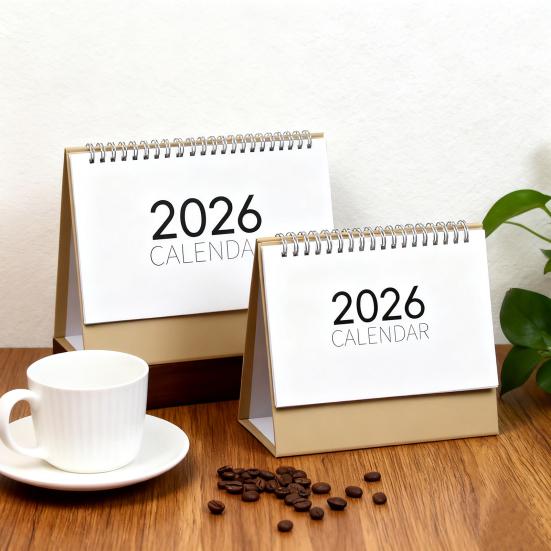 2026 Настольный календарь на спирали Январь - Декабрь 12 месяцев Еженедельный Ежемесячный