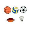 1Pc Cartoon Basketball Football Badminton Metal Badge Student Backpack Hat Denim Coat DIY Deco Lapel Pins Boy Couple Brooch