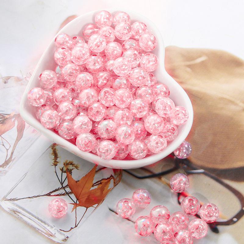 Акриловые AB Бусины Круглые Пузырьки с Дроблеными Цветками для Изготовления Браслетов и Ювелирных Изделий своими руками