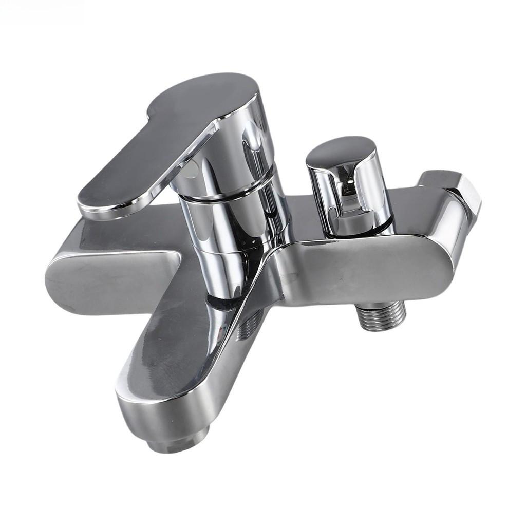 Бытовой двухпозиционный смеситель для душа, серебряный смеситель для горячей и холодной воды, латунный кран для ванны