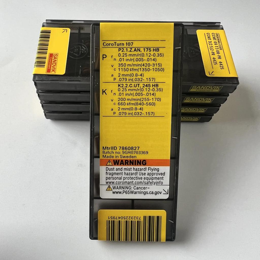 Original Sandvik / CCMT09T308-PR 4425 /CNC Lathe Carbide Blade Tool 10 Pcs