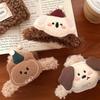 Cute Animal Doll Hair Clips Cartoon Hairpins Korean Plush Dog Hair Claws  for Girls