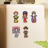 Peking Opera Character Refrigerator Magnet Chinese Style Wooden Peking Opera Role Fridge Magnet Home Kitchen