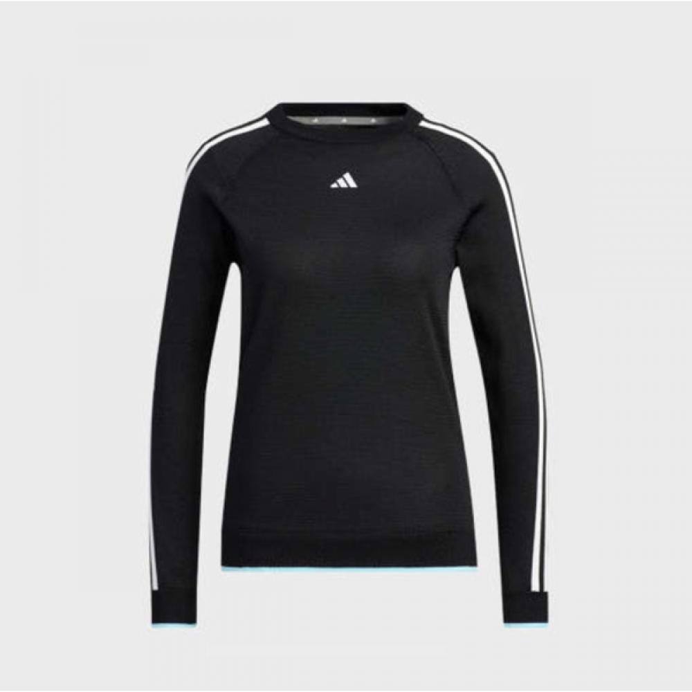 Adidas Golf SS Women S Three Line Crewneck Sweater Hz9220 Black