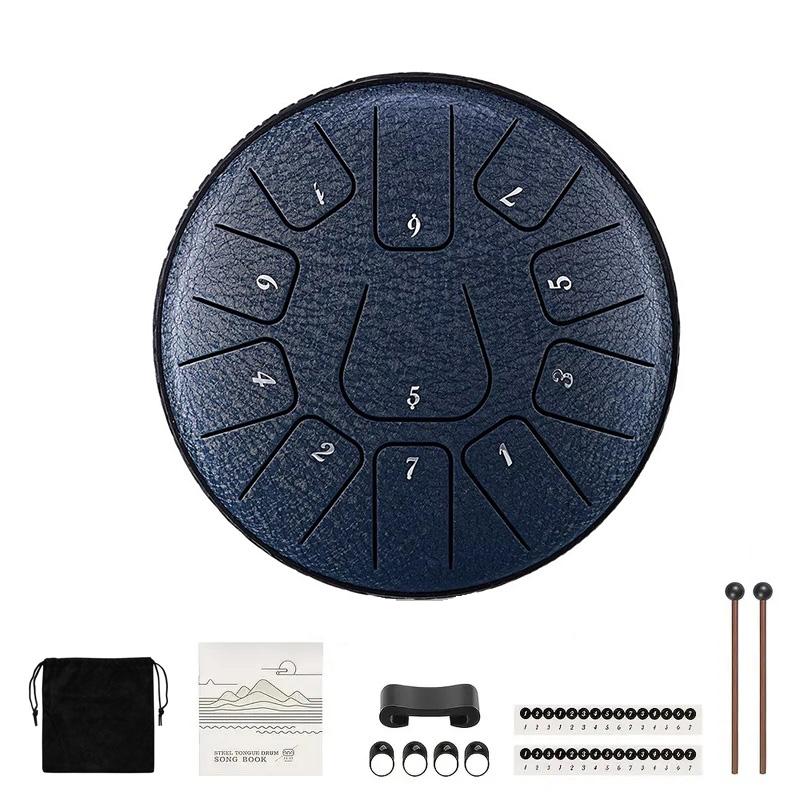 Стальной Язычковый Барабан 6 дюймов 11 нот D тона Глюкофон Эфирный Барабан Музыкальный Барабан Язычковый Барабан Ударный Инструмент
