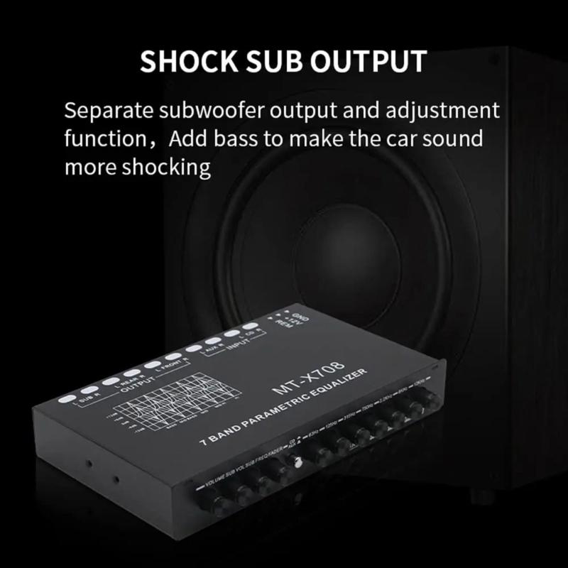 7 Band Car Stereo Equalizer Offering Customizable Sound Setting for Ultimately Listening Pleasure Enhanced Sound Quality