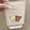 Чехол для телефона в горошек Rilakkuma для iPhone15 для Apple 16 Женский чехол для телефона 13 Promax Мультяшный 14 Прозрачный 12