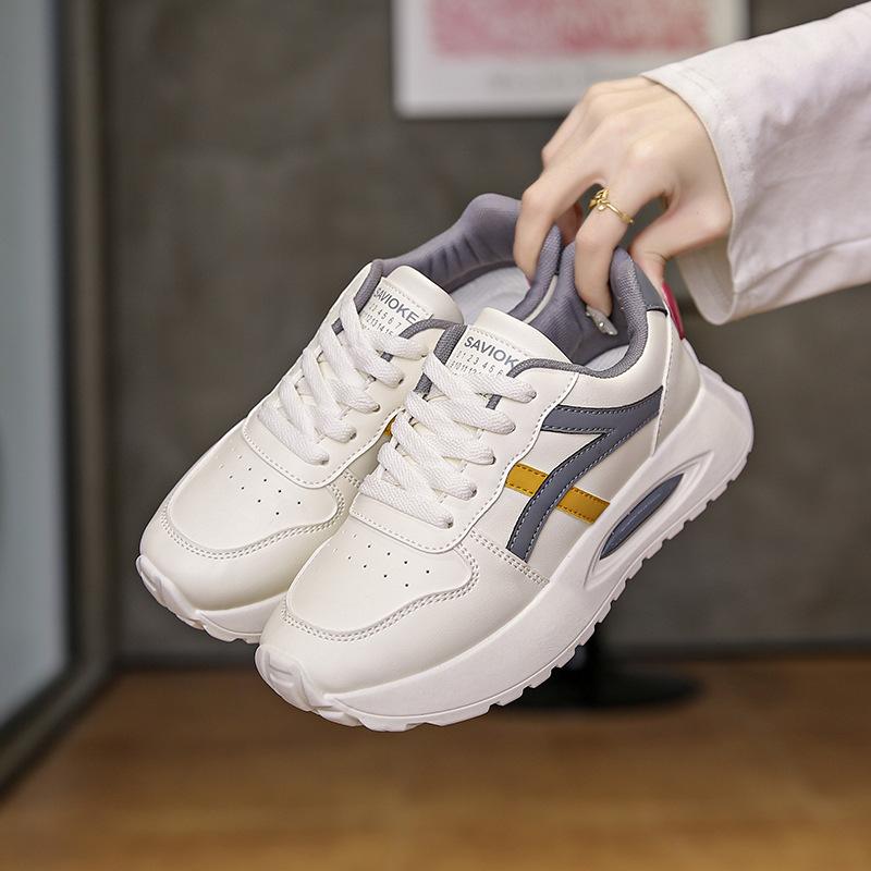 2025 осень новые инс корейская версия маленьких белых туфель студенческая мода платформа женская обувь универсальная повседневная тренд спортивная обувь F25