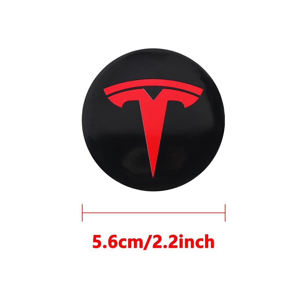 4pcs 56/60mm Car Wheel Center Cover Sticker Tire Hub Cap Badge Covers For Tesla Model 3 Model S Model X Model Y Coil Accessories