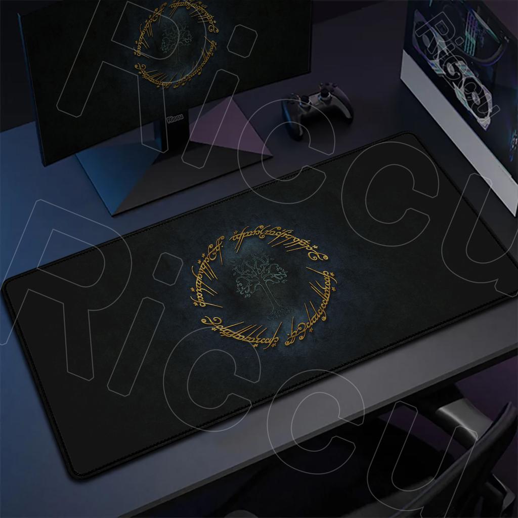 XXL Natural Rubber Gaming Table Pad Large Size Office Computer Long Deskmat The L-Lord Of The Ring Mouse Mat Anime Lock Edge Rug