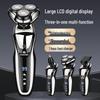 4D Electric Shaver, Full Body Washable Beard Trimmer, USB Charging 3-in-1 Razor
