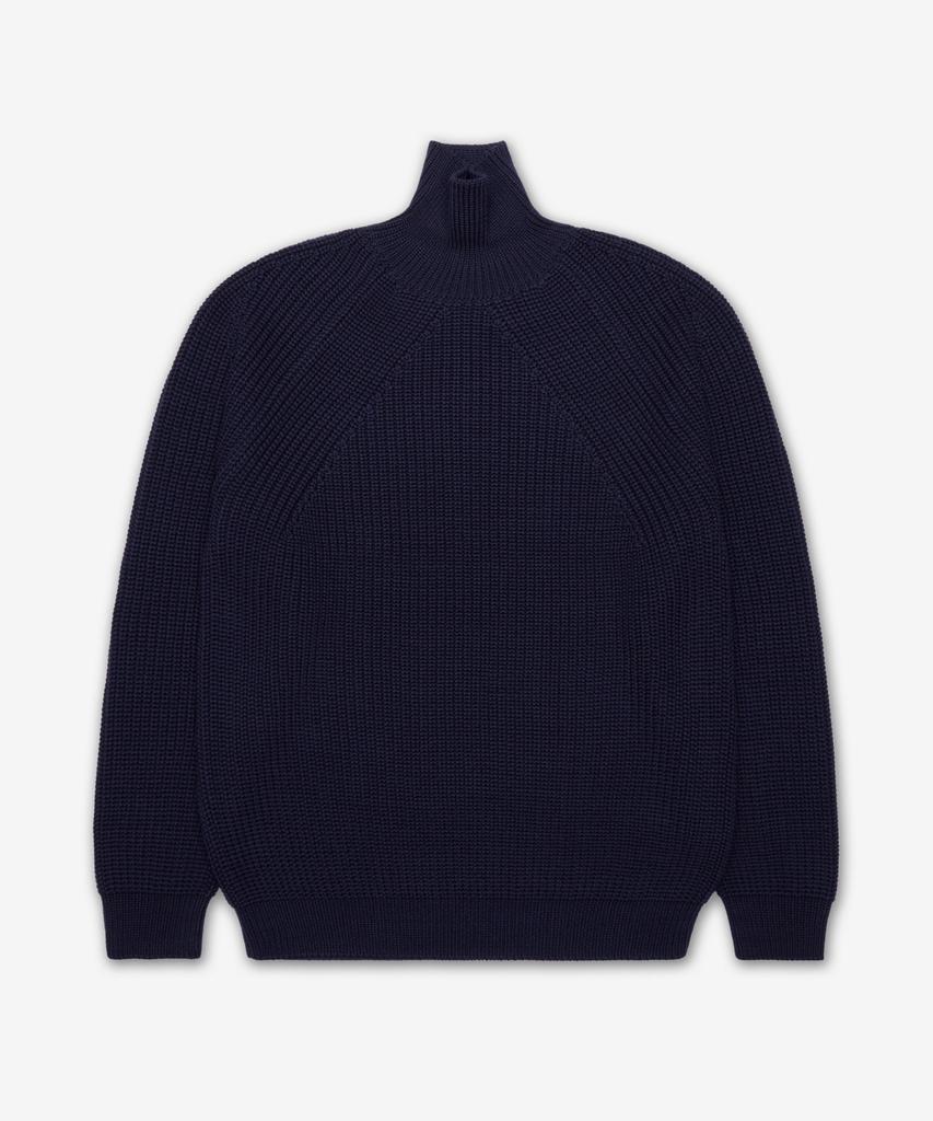 Batoneo Signature Turtleneck Knit - Navy / Bn-25Aw-11Navy